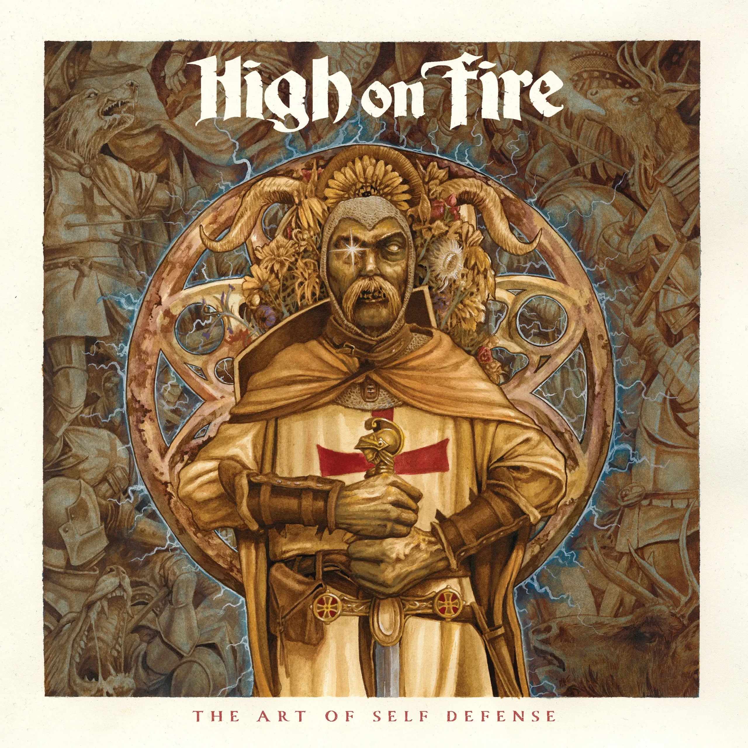 HIGH ON FIRE - The Art Of Self Defense · LEMON/COBALT SPLATTER DLP (Stoner Metal Vinyl)