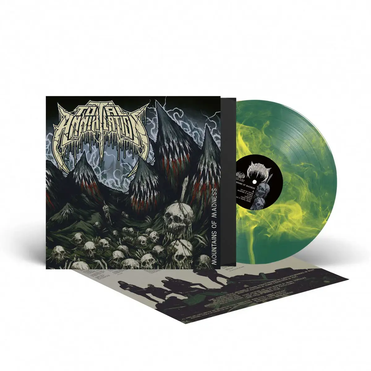 TOTAL ANNIHILATION · Mountains Of Madness | GREEN/YELLOW MARBLED LP (Death Metal Vinyl)