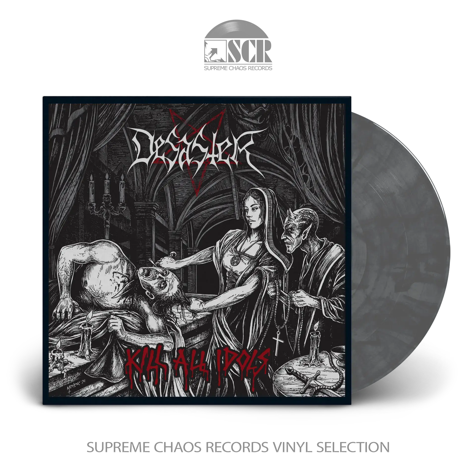 DESASTER · Kill All Idols | GREY MARBLED LP (Black Metal/Thrash Metal Vinyl)