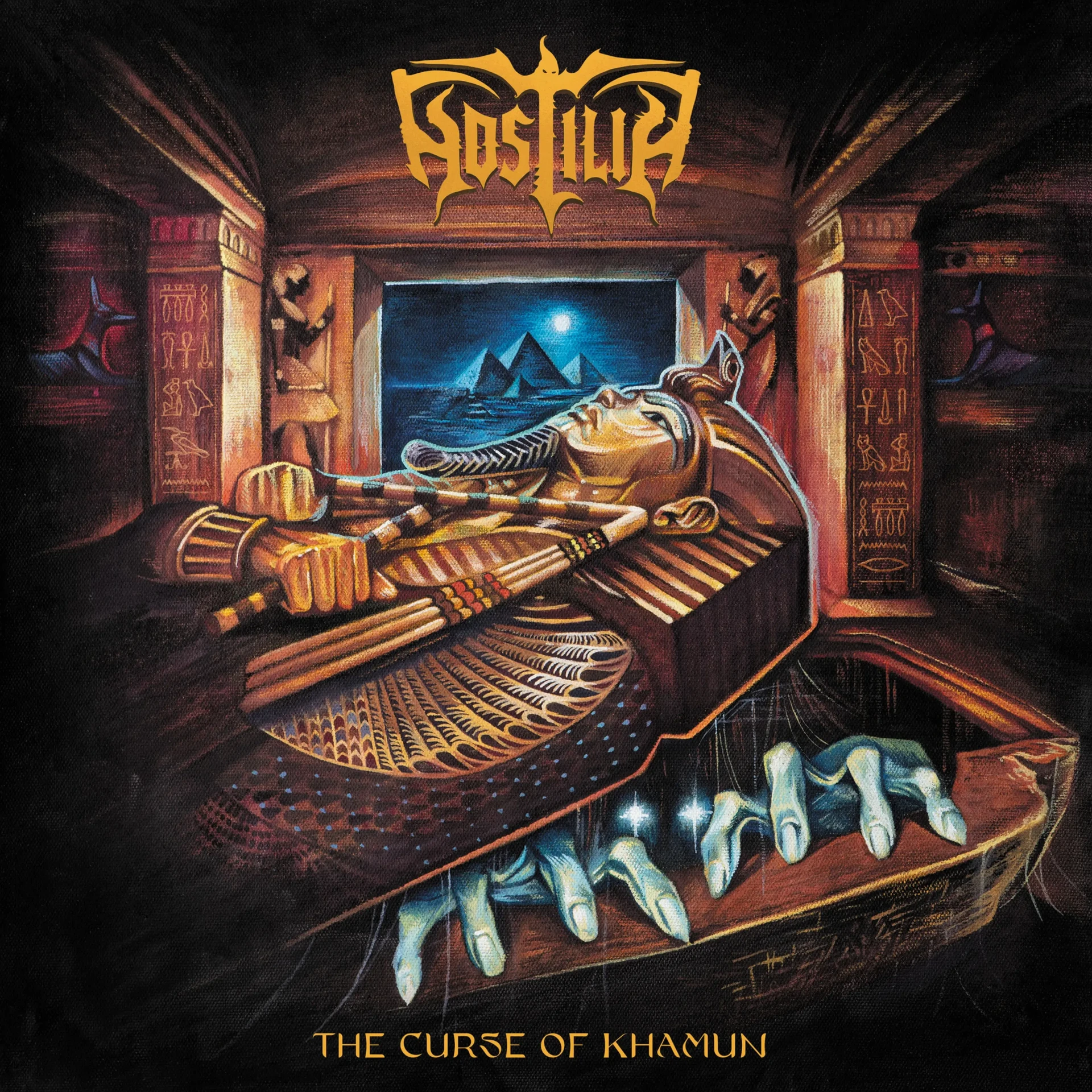 HOSTILIA · The Curse of Khamun | BLACK LP (Thrash Metal Vinyl) · Picture 1