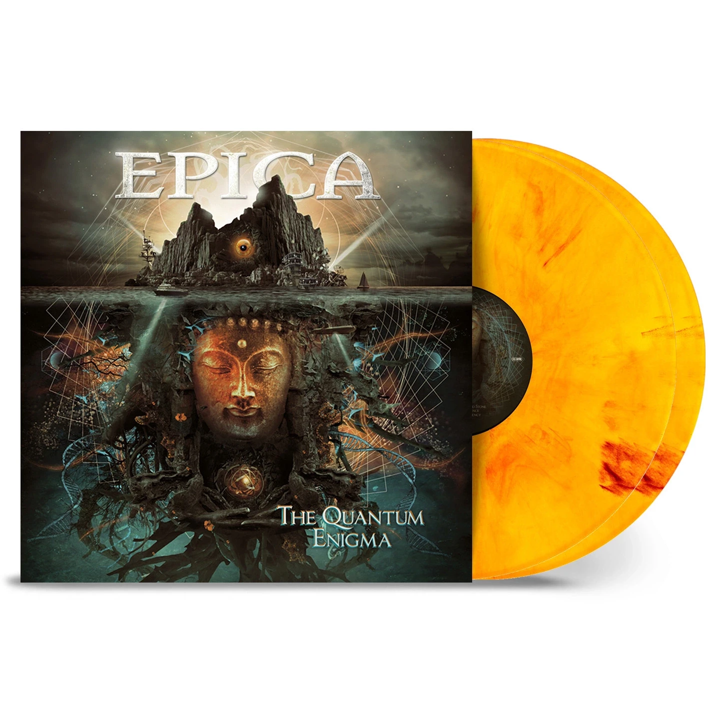 EPICA · The Quantum Enigma | SOLID YELLOW/RED MARBLED 2LP (Symphonic Metal Vinyl)