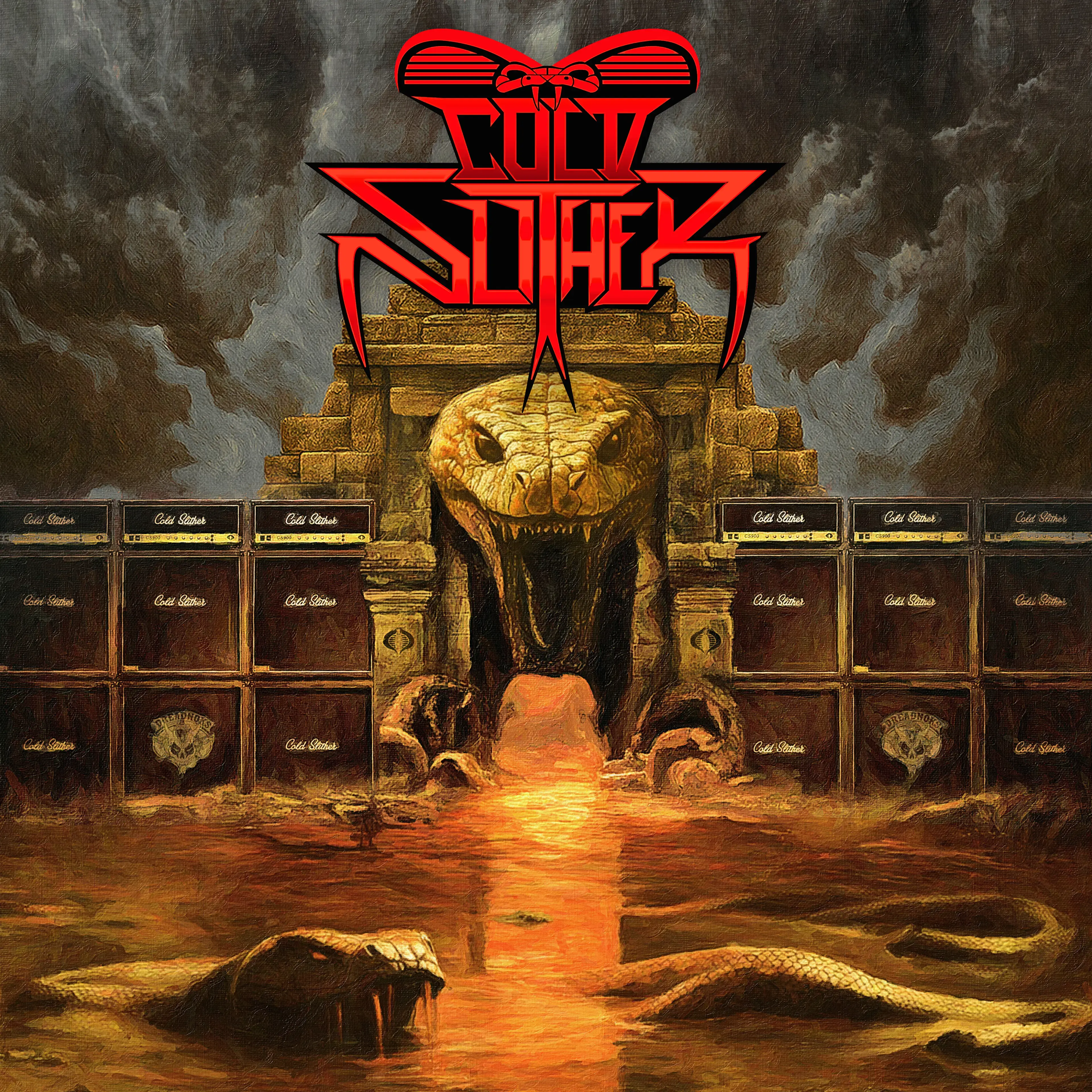 COLD SLITHER - Cold Slither · SWAMP GREEN MARBLED LP (Heavy Metal Vinyl) · Picture 1
