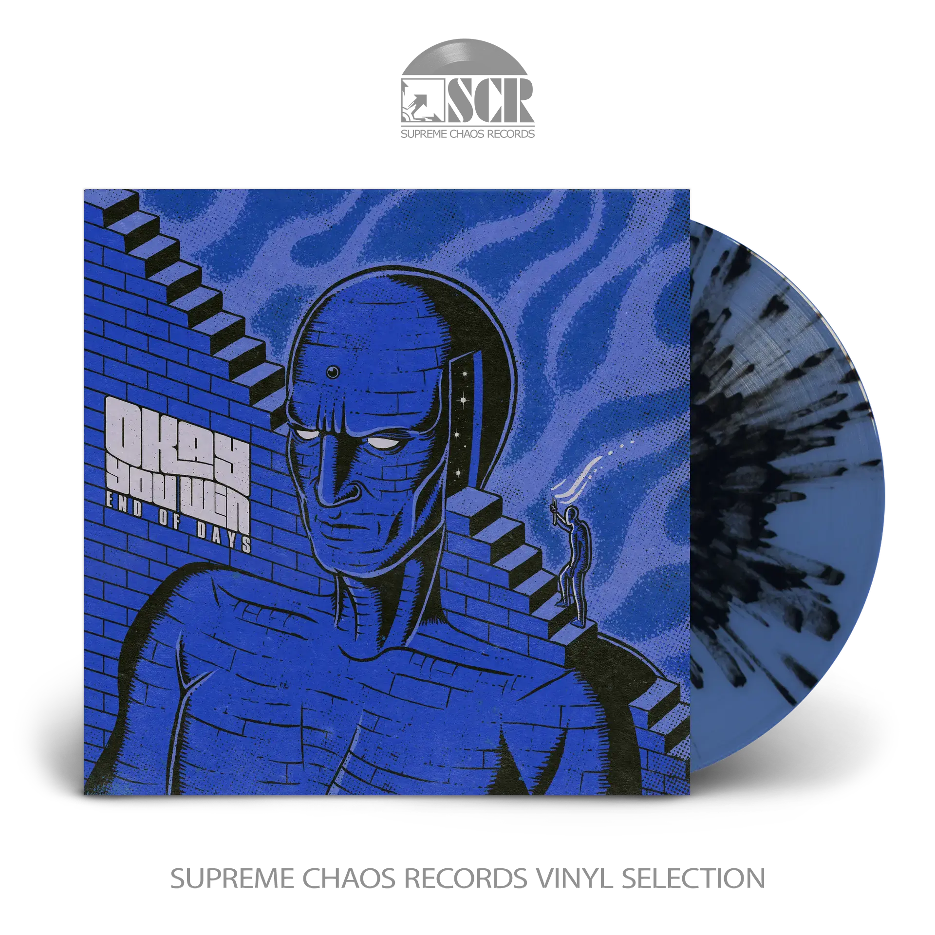 OKAY YOU WIN · End Of Days | BLUE/BLACK SPLATTER LP (Stoner Rock Vinyl)