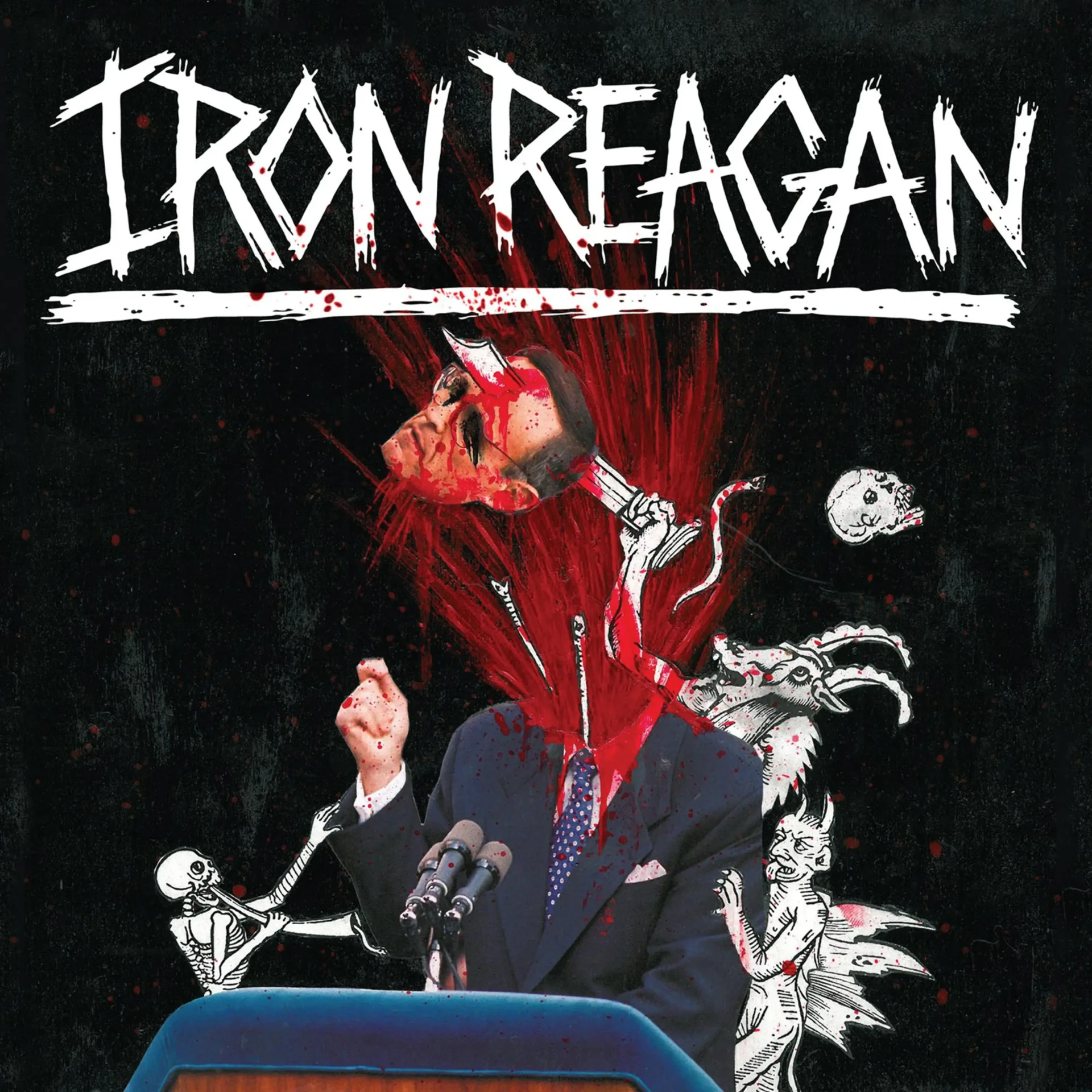 IRON REAGAN · The Tyranny of Will | WHITE/RED/BLUE/BLACK SPLATTER LP (Thrash Metal/Hardcore Vinyl) · Picture 1