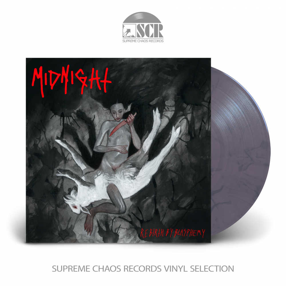 MIDNIGHT · Rebirth By Blasphemy | RED/BLUE LP (Heavy Metal Vinyl)