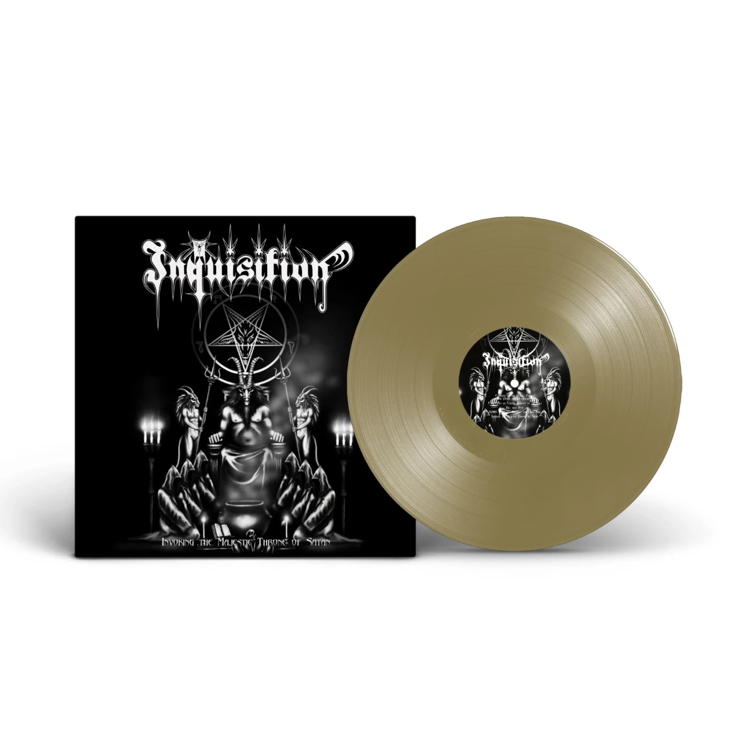 INQUISITION · Invoking the Majestic Throne of Satan | GOLD LP (Black Metal Vinyl) · Picture 2