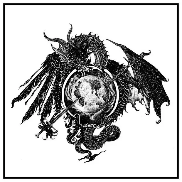 KJELD/WEDERGANGER · Split | WHITE LP (Black Metal Vinyl) · Picture 1