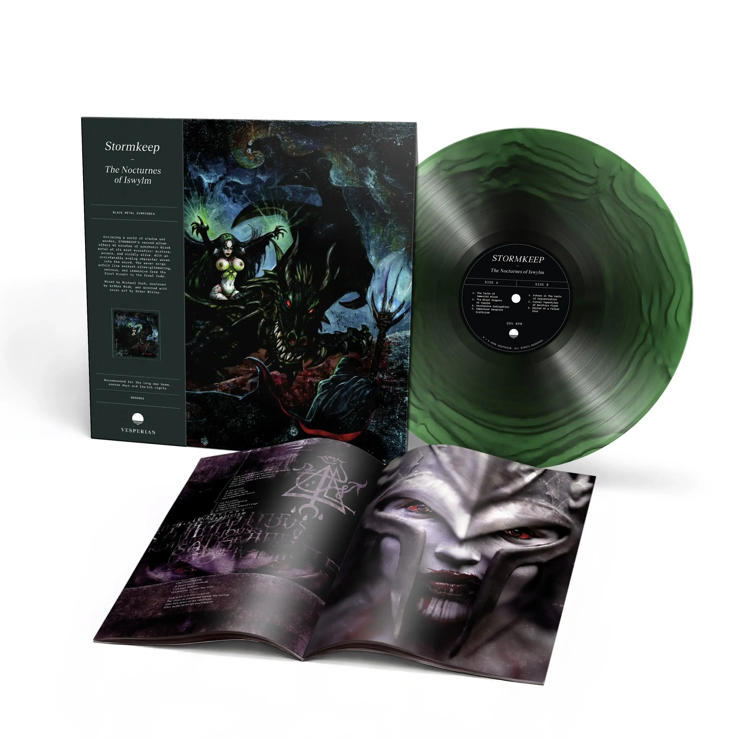 STORMKEEP · The Nocturnes Of Iswylm | GREEN/BLACK RIPPLE LP (Black Metal Vinyl)