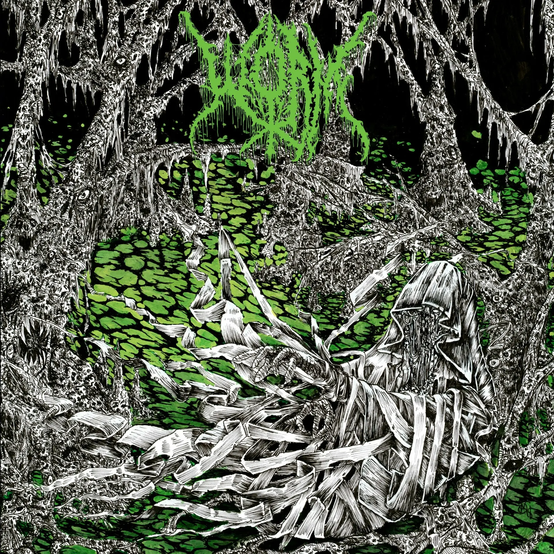 WORM · Gloomlord | SWAMP GREEN CLEAR LP (Doom Metal Vinyl)