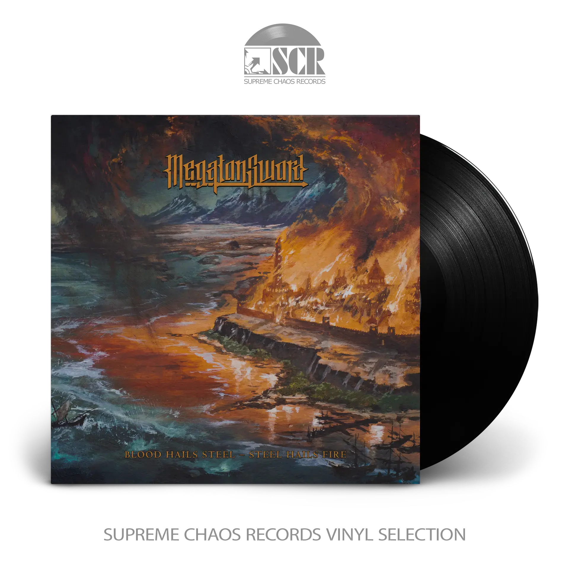 MEGATON SWORD · Blood Hails Steel - Steel Hails Fire | BLACK LP (Heavy Metal Vinyl)