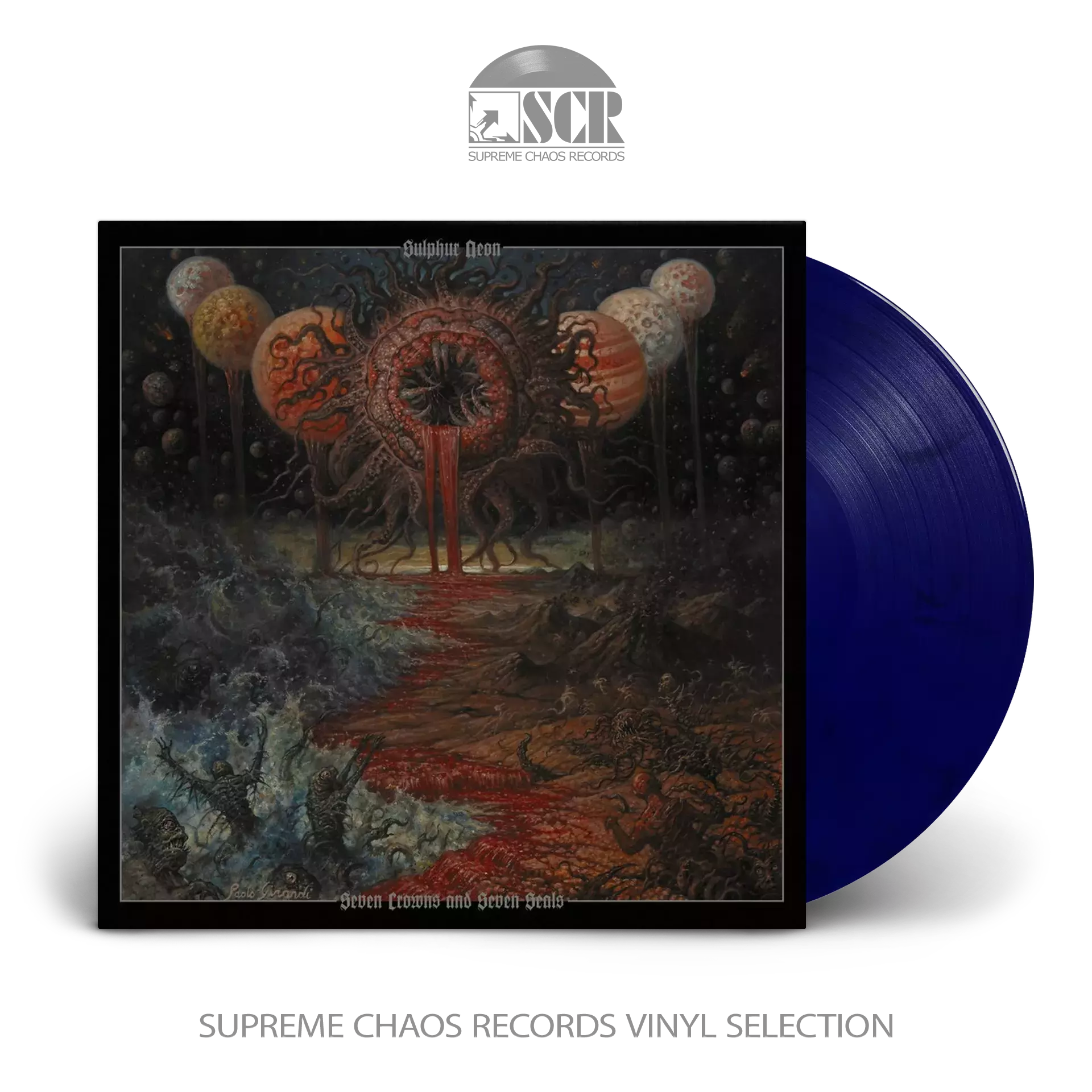 SULPHUR AEON · Seven Crowns And Seven Seals | SMOKE BLUE LP (Death Metal Vinyl)
