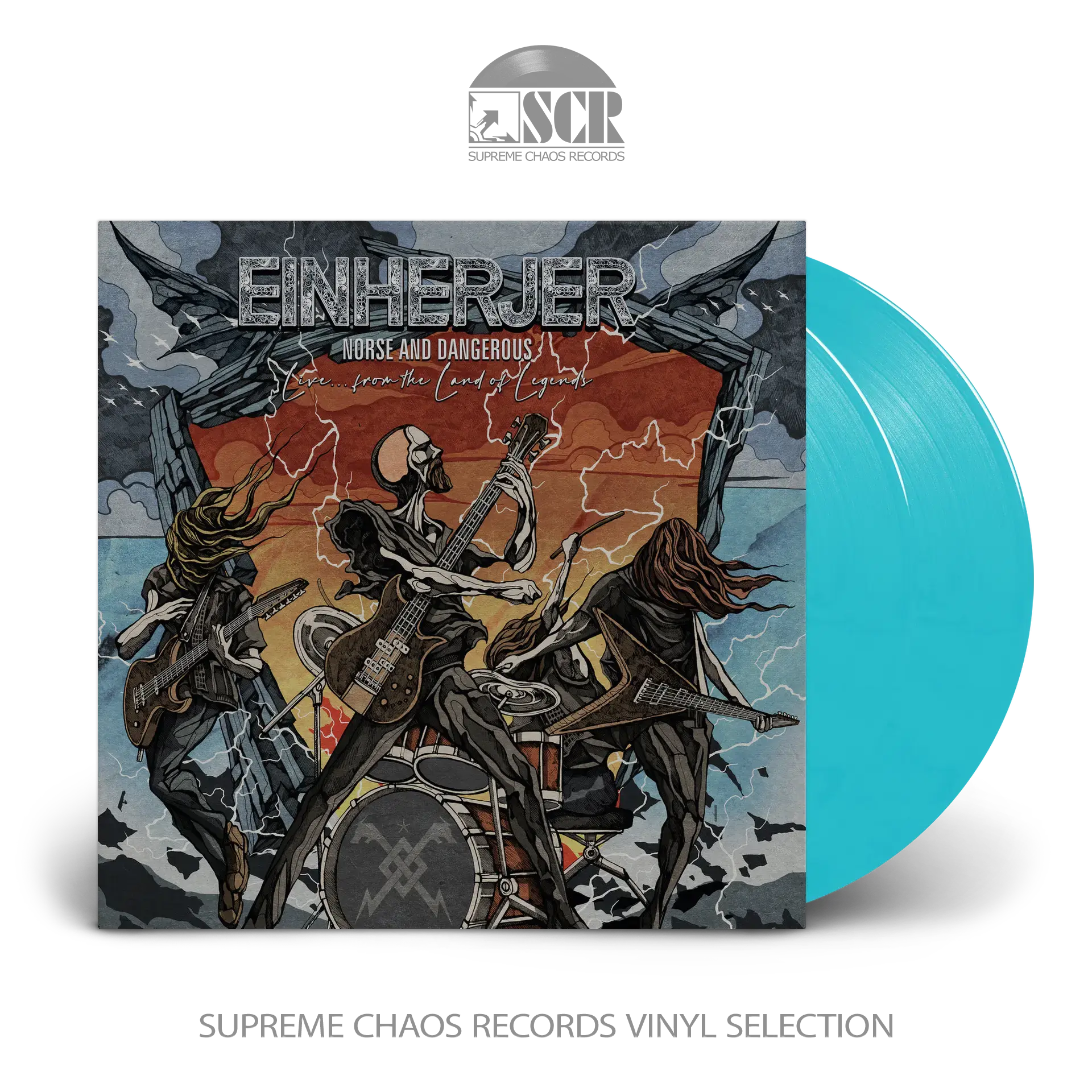 EINHERJER · Norse And Dangerous (Live...From The Land Of Legends) | CLEAR/BLUE MARBLED 2LP (Viking Metal Vinyl)