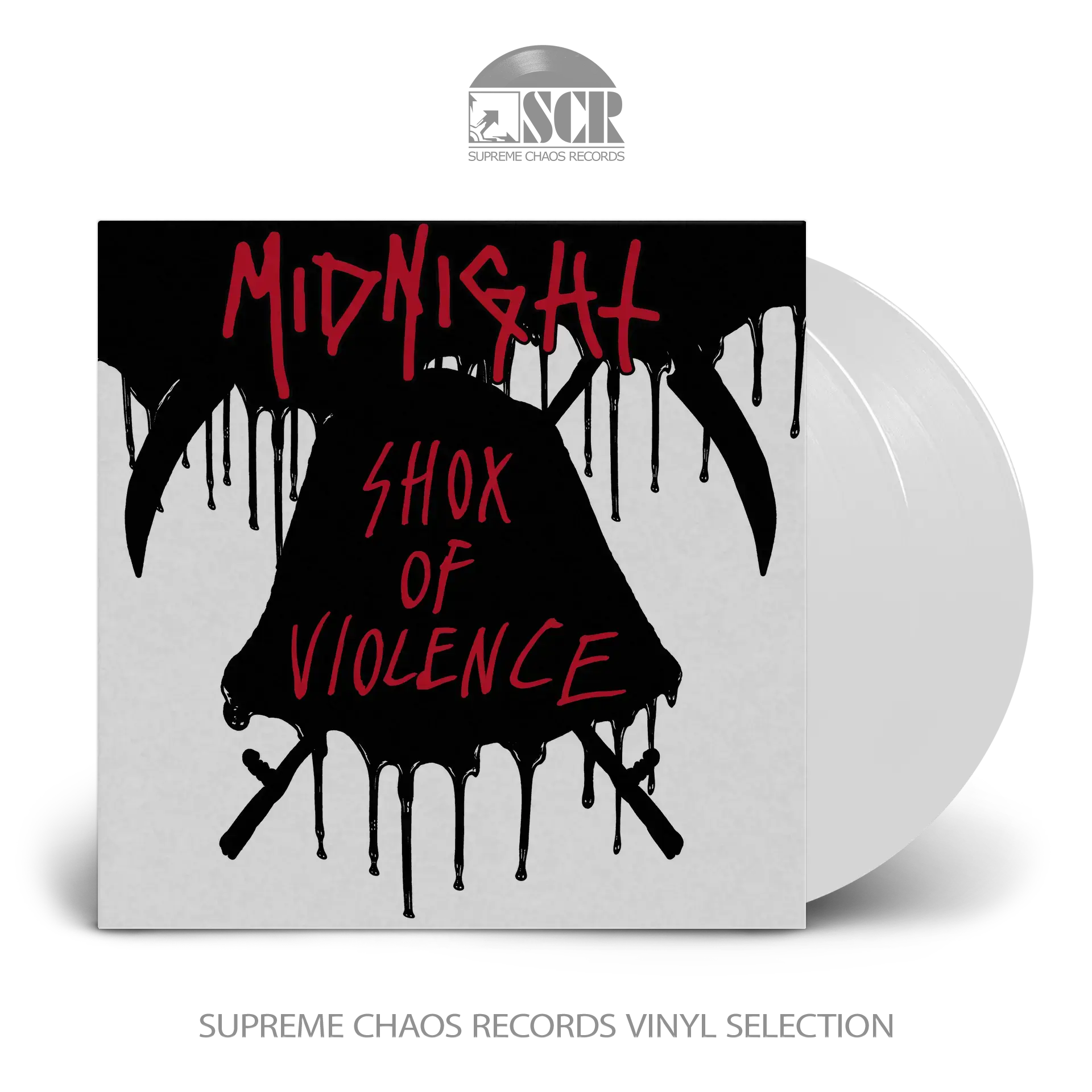 MIDNIGHT · Shox Of Violence (Re-Issue) | WHITE 2LP (Black Metal/Thrash Metal Vinyl)