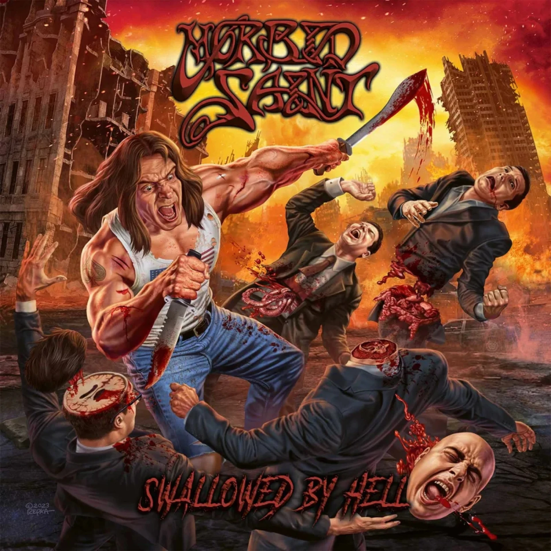 MORBID SAINT · Swallowed By Hell | BLACK LP (Thrash Metal Vinyl) · Picture 1