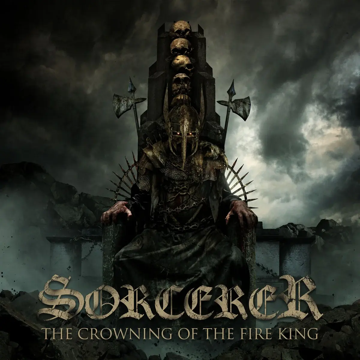 SORCERER · The Crowning Of The Fire King (B-Stock) | BLACK 2LP (Heavy Metal/Doom Metal Vinyl) · Picture 1