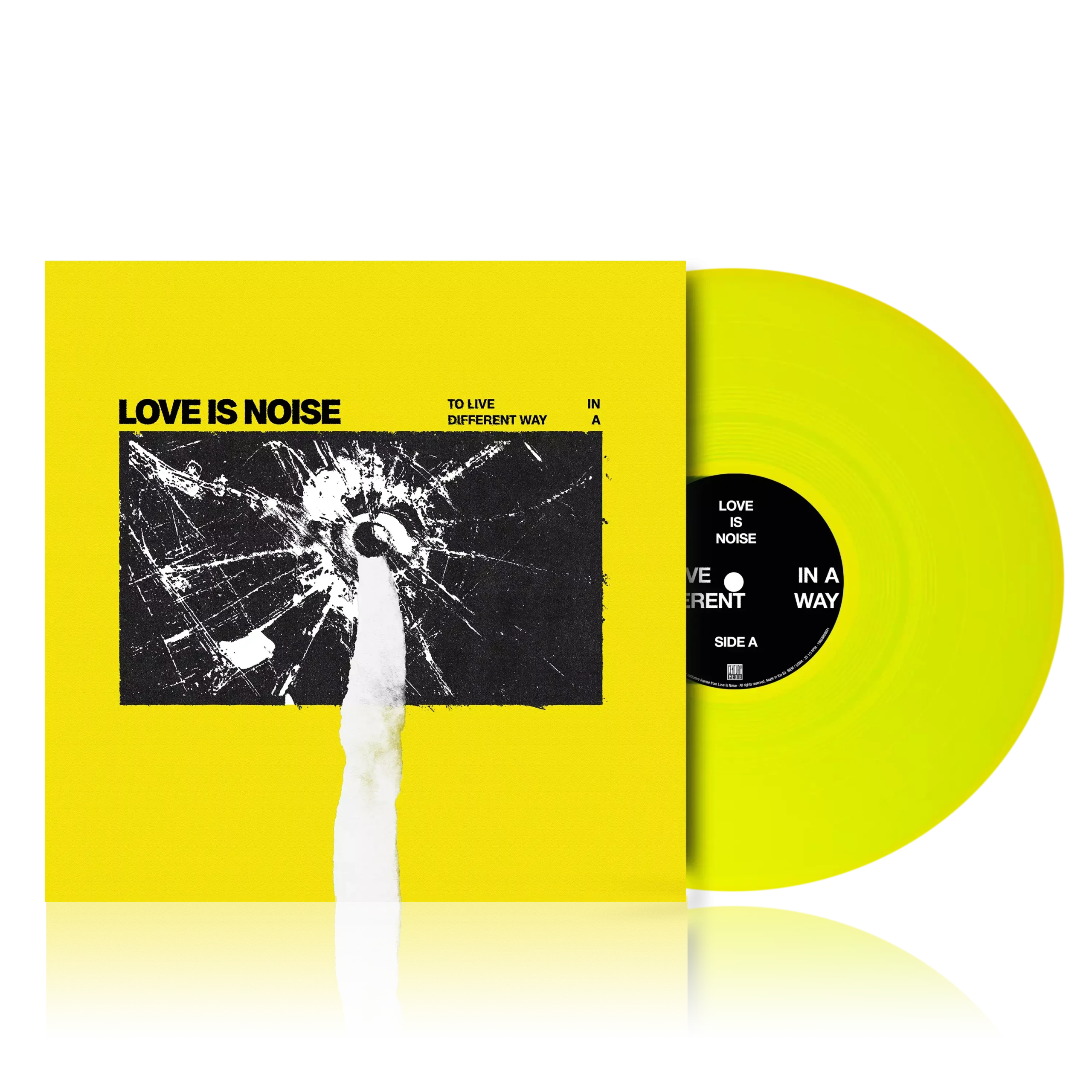 LOVE IS NOISE · To Live In A Different Way | NEON YELLOW LP (Alternative Pop Metal Vinyl)