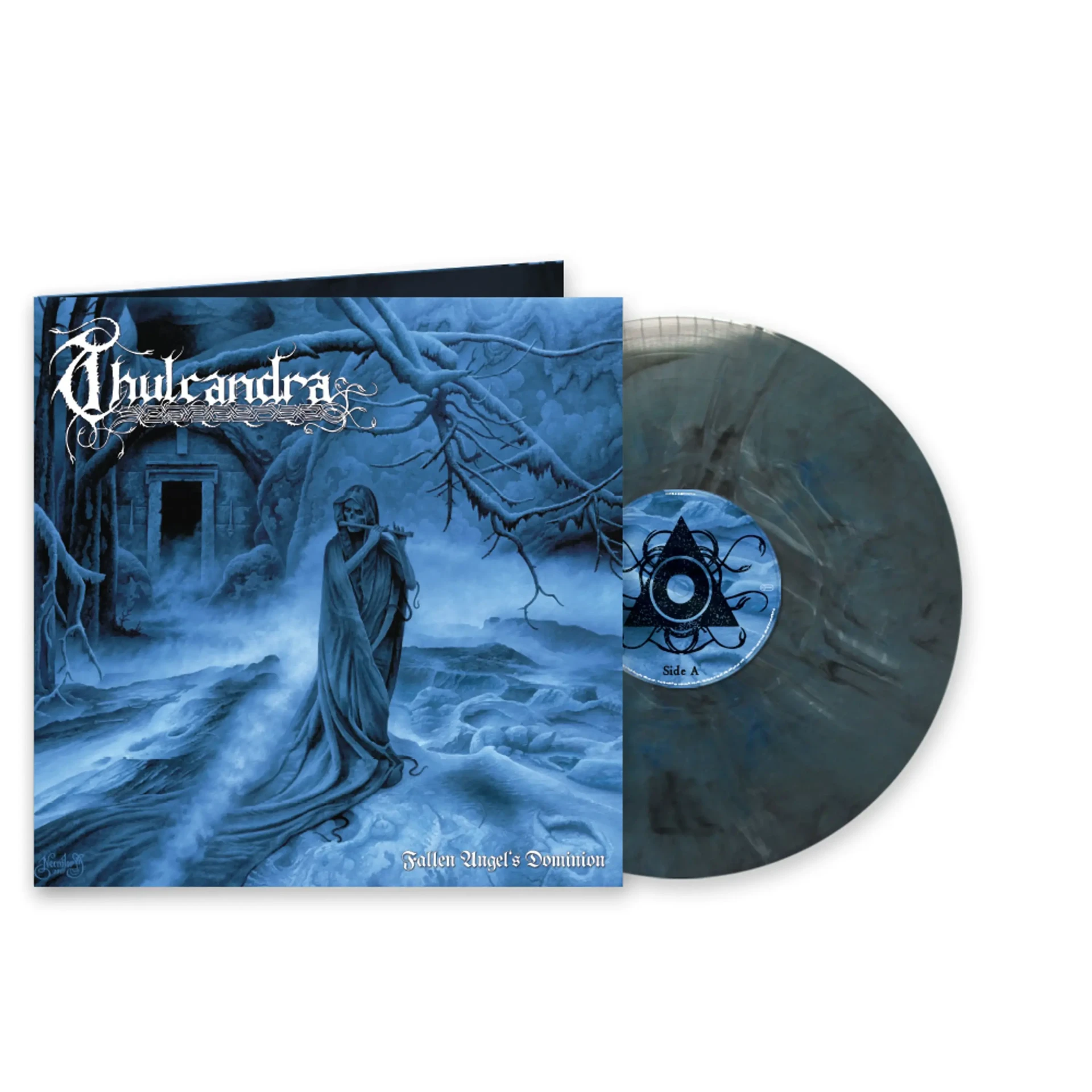 THULCANDRA · Fallen Angel's Dominion | WHITE BLUE BLACK MARBLED LP (Black Metal Vinyl) · Picture 2