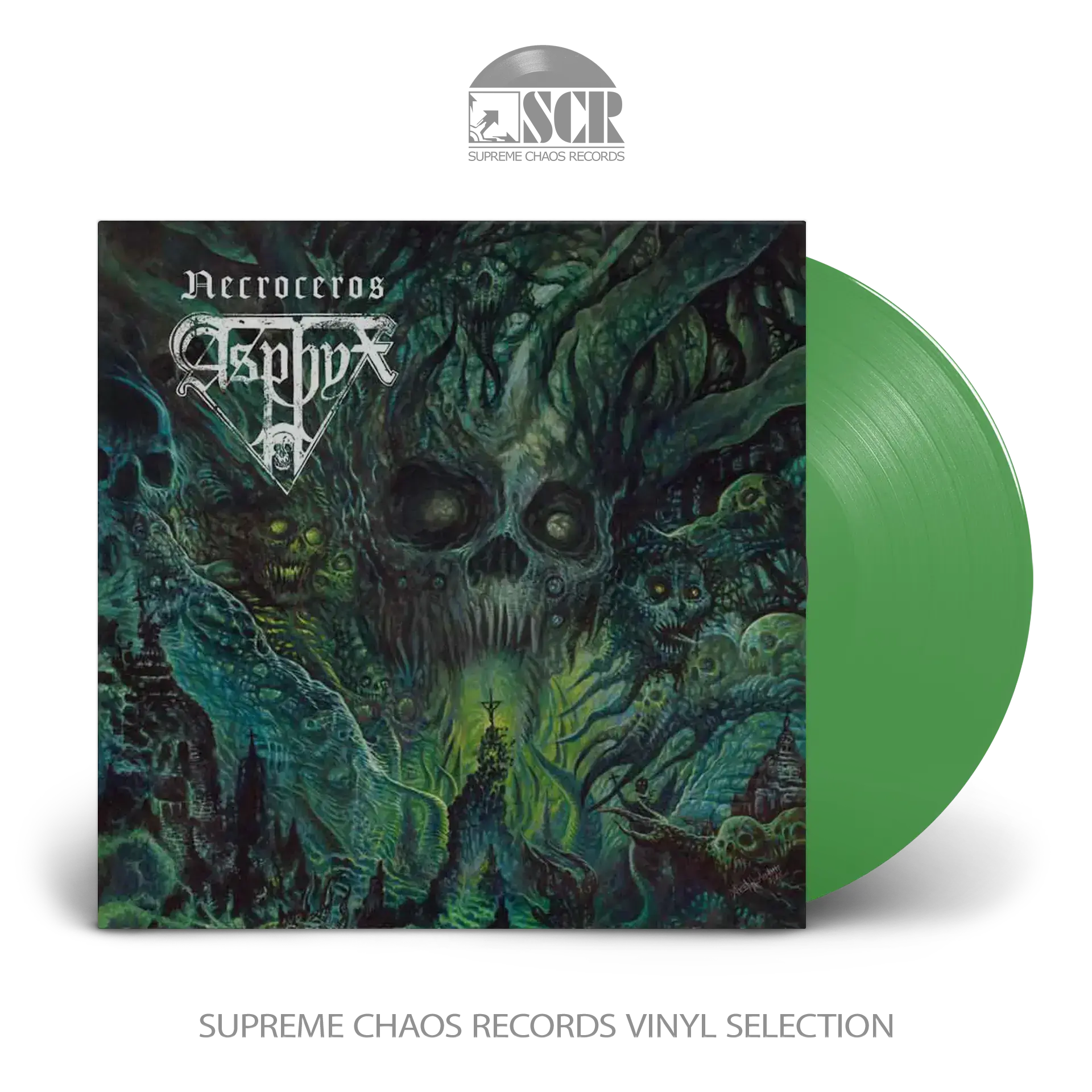 ASPHYX · Necroceros (Pop-Up) | GREEN LP (Death Metal Vinyl)