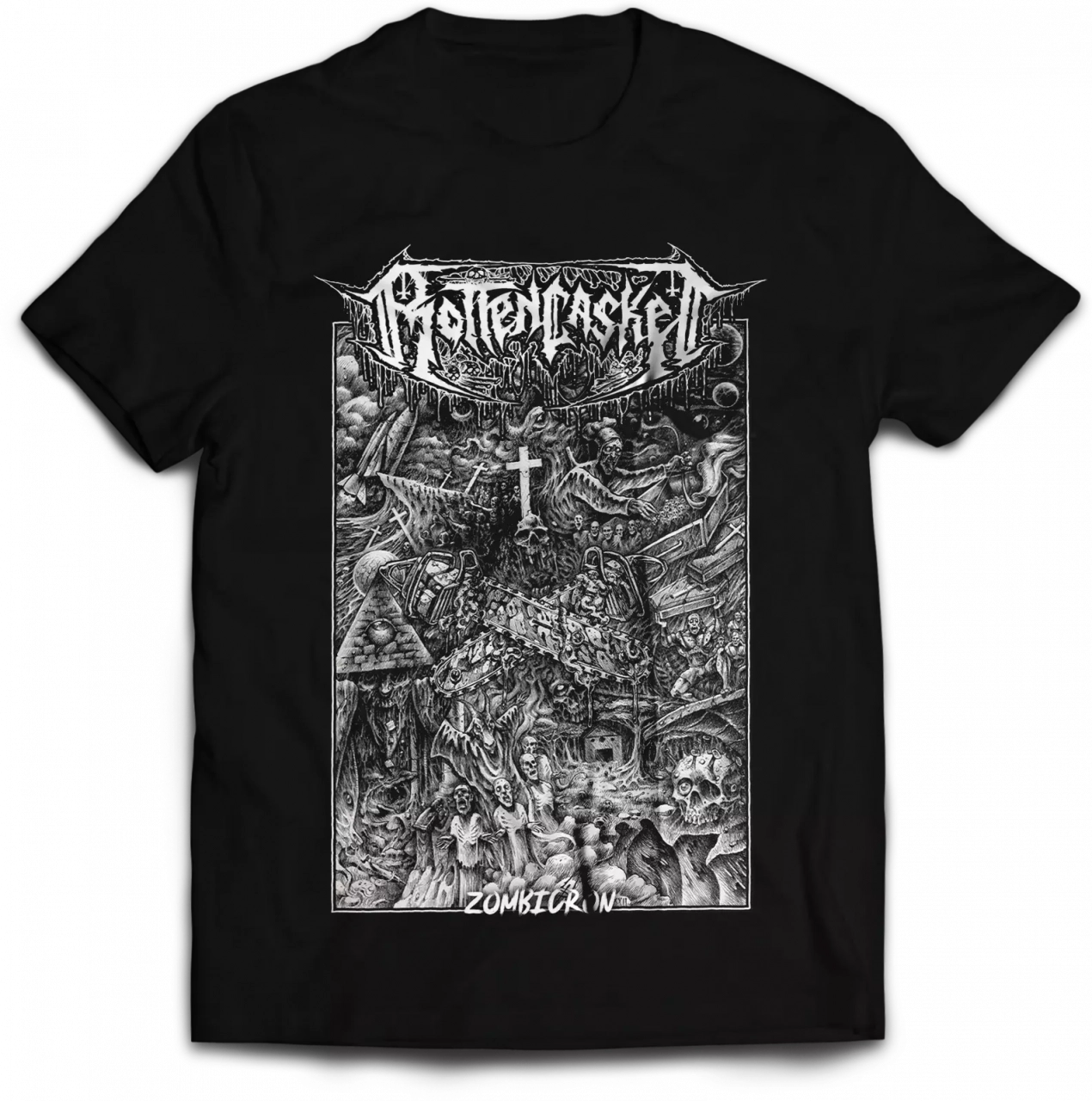 ROTTEN CASKET - Zombicron Cover · T-SHIRT