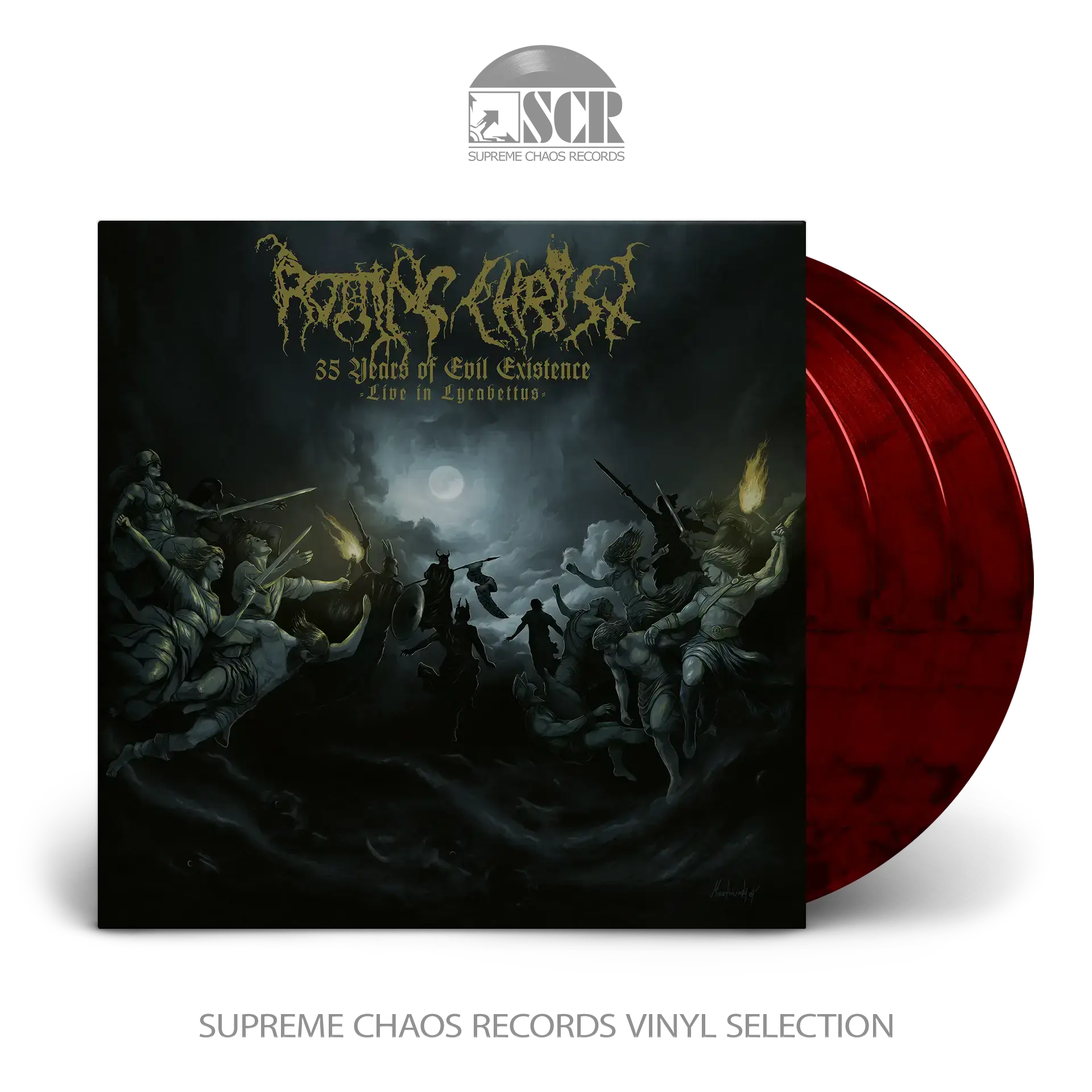 ROTTING CHRIST - 35 Years Of Evil Existence - Live In Lycabettus · RED/BLACK 3LP (Death Metal/Black Metal Vinyl)