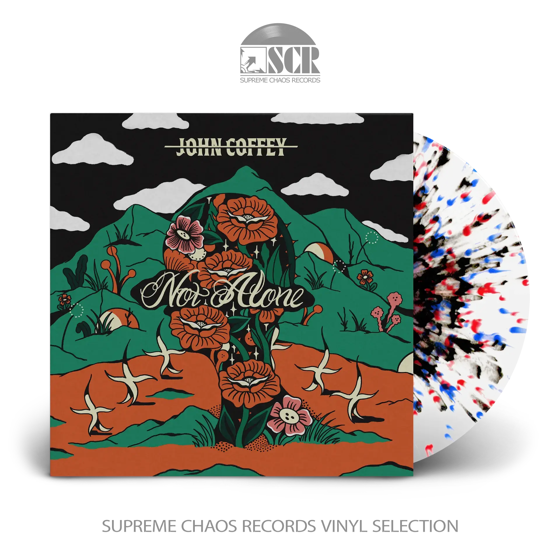 JOHN COFFEY · Not Alone | CRISTELLO MIX SPLATTER LP (Hardcore Vinyl)