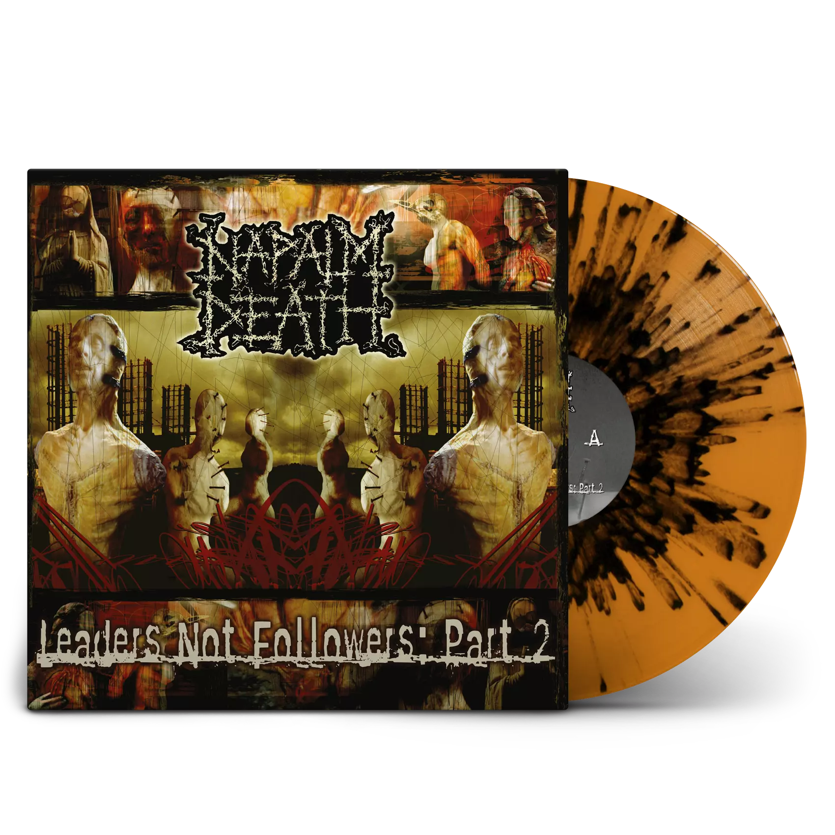 NAPALM DEATH · Leaders Not Followers: Part 2 | ORANGE/BLACK SPLATTER LP (Grindcore Vinyl)