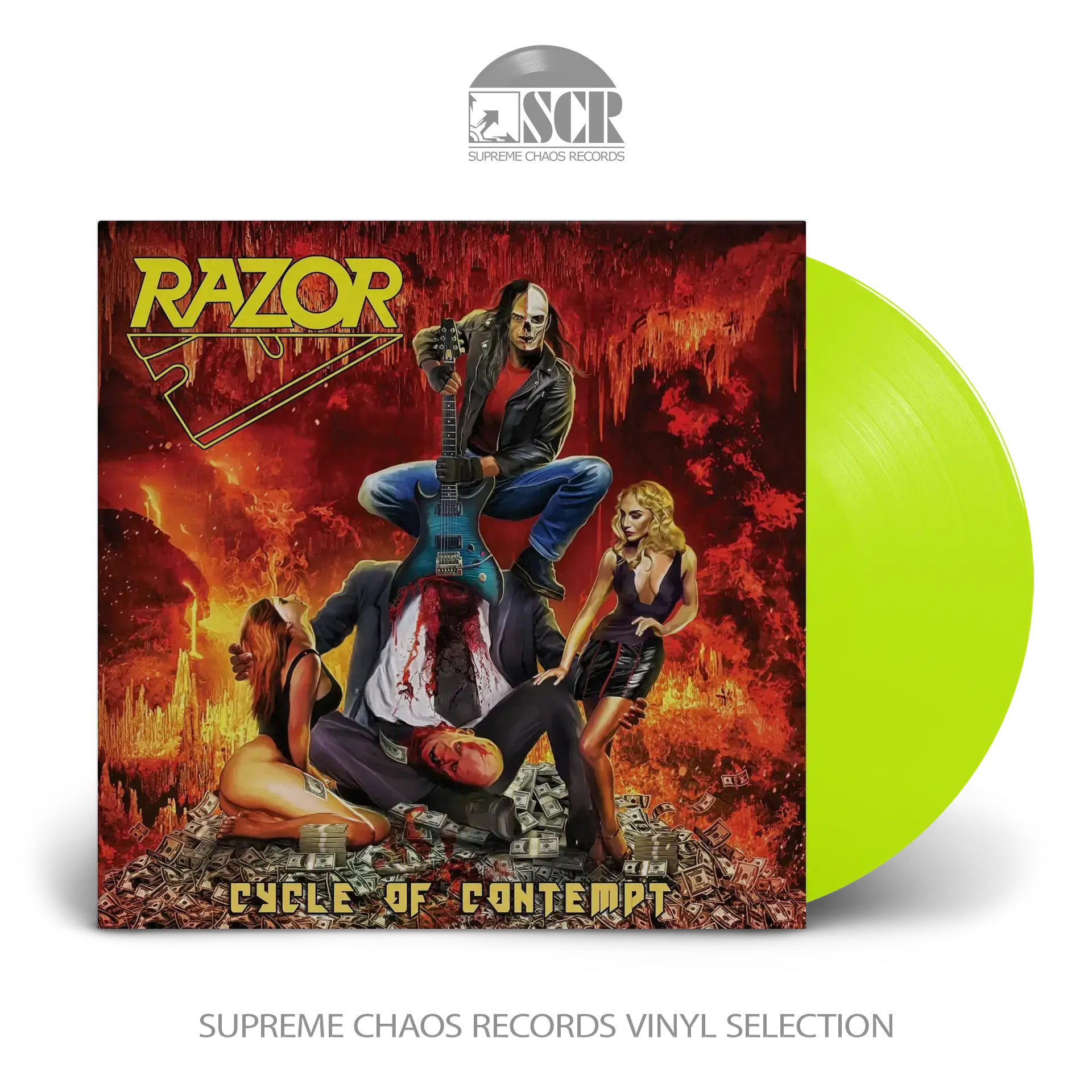 RAZOR - Cycle Of Contempt · NEON YELLOW LP (Thrash Metal Vinyl)