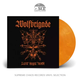 WOLFBRIGADE · Life Knife Death | ORANGE MARBLED LP (Crust Punk Vinyl)