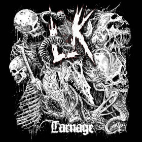 LIK · Carnage | RED/BLACK LP (Death Metal Vinyl) · Picture 1