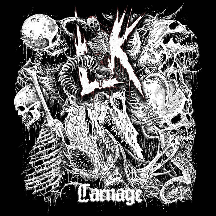 LIK · Carnage | RED/BLACK LP (Death Metal Vinyl) · Picture 1