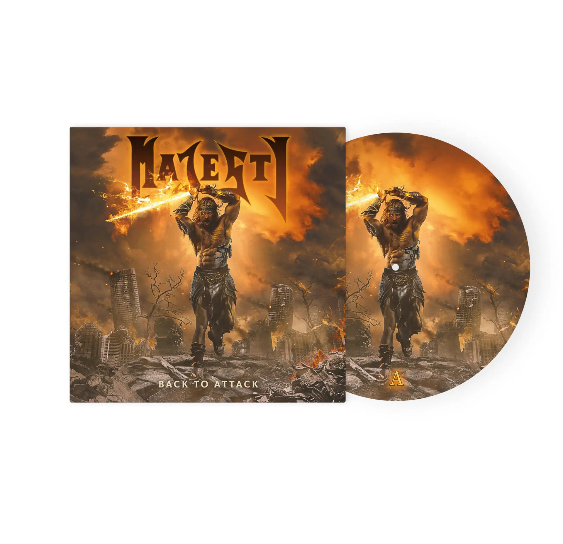 MAJESTY · Back To Attack | PICTURE LP (Heavy Metal Vinyl)