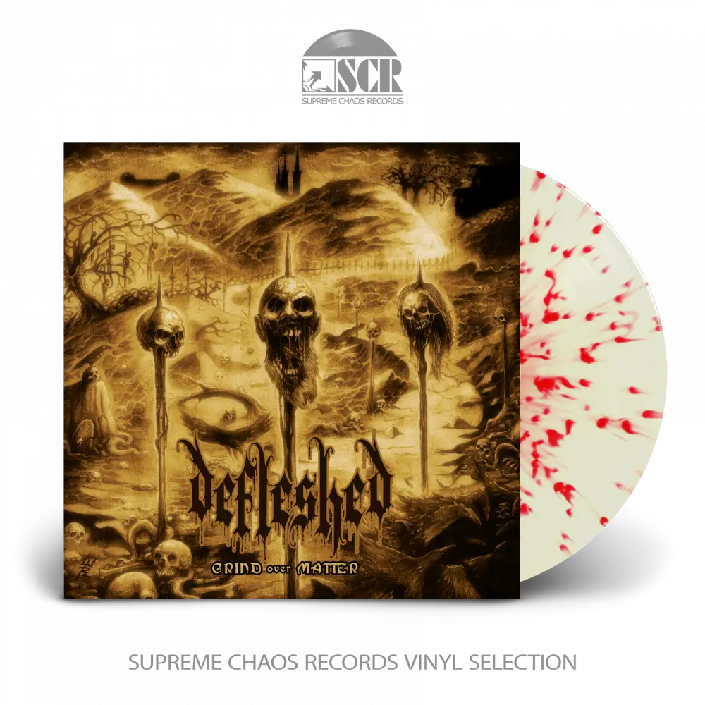 DEFLESHED · Grind Over Matter | BLOOD SPLATTER LP (Death Metal Vinyl)