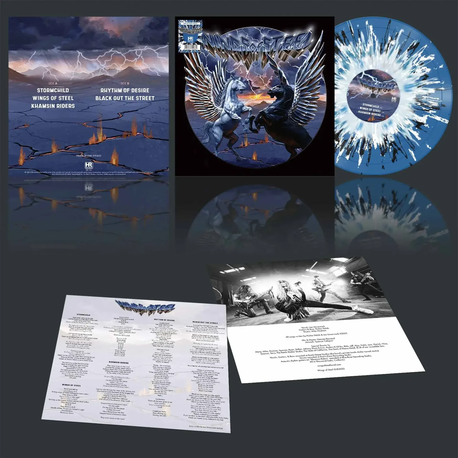WINGS OF STEEL - Wings Of Steel · BLUE/BLACK/WHITE LP (Heavy Metal Vinyl)