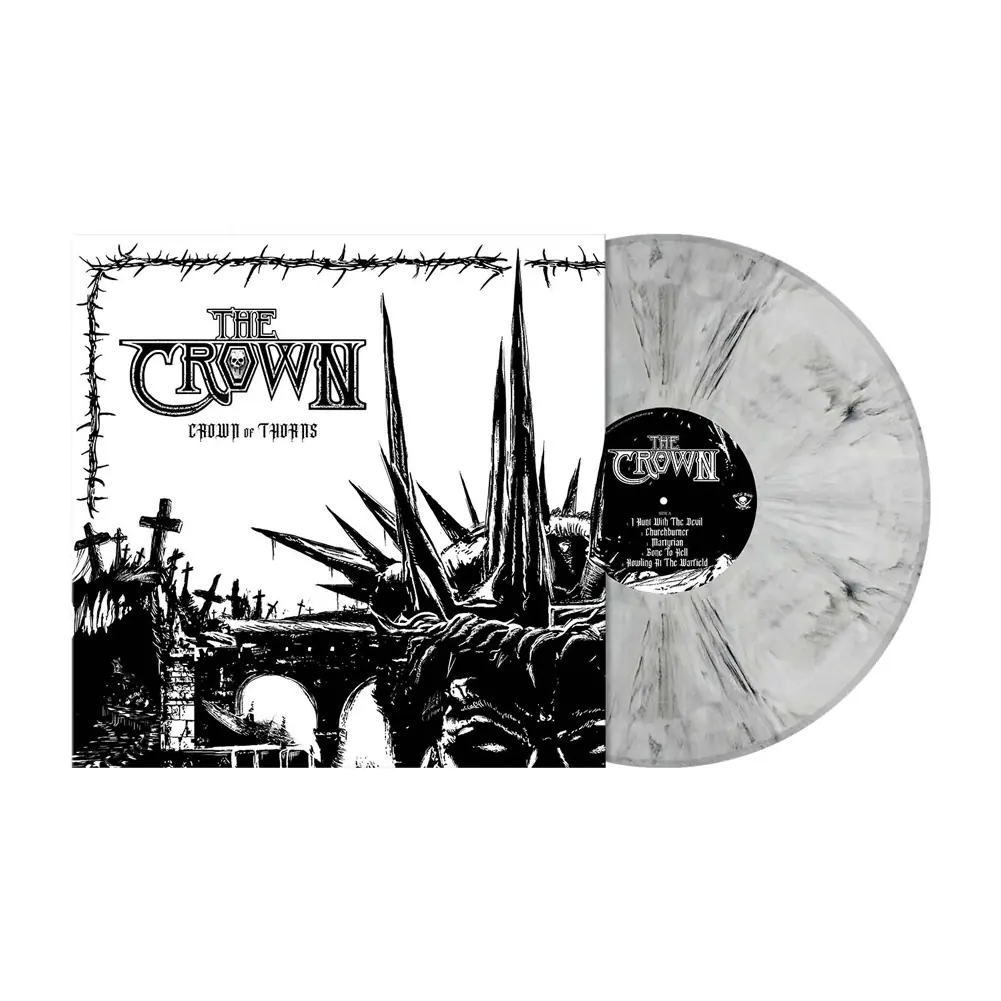 THE CROWN · Crown Of Thorns | WHITE/BLACK MARBLED LP (Thrash Metal/ Death Metal Vinyl)