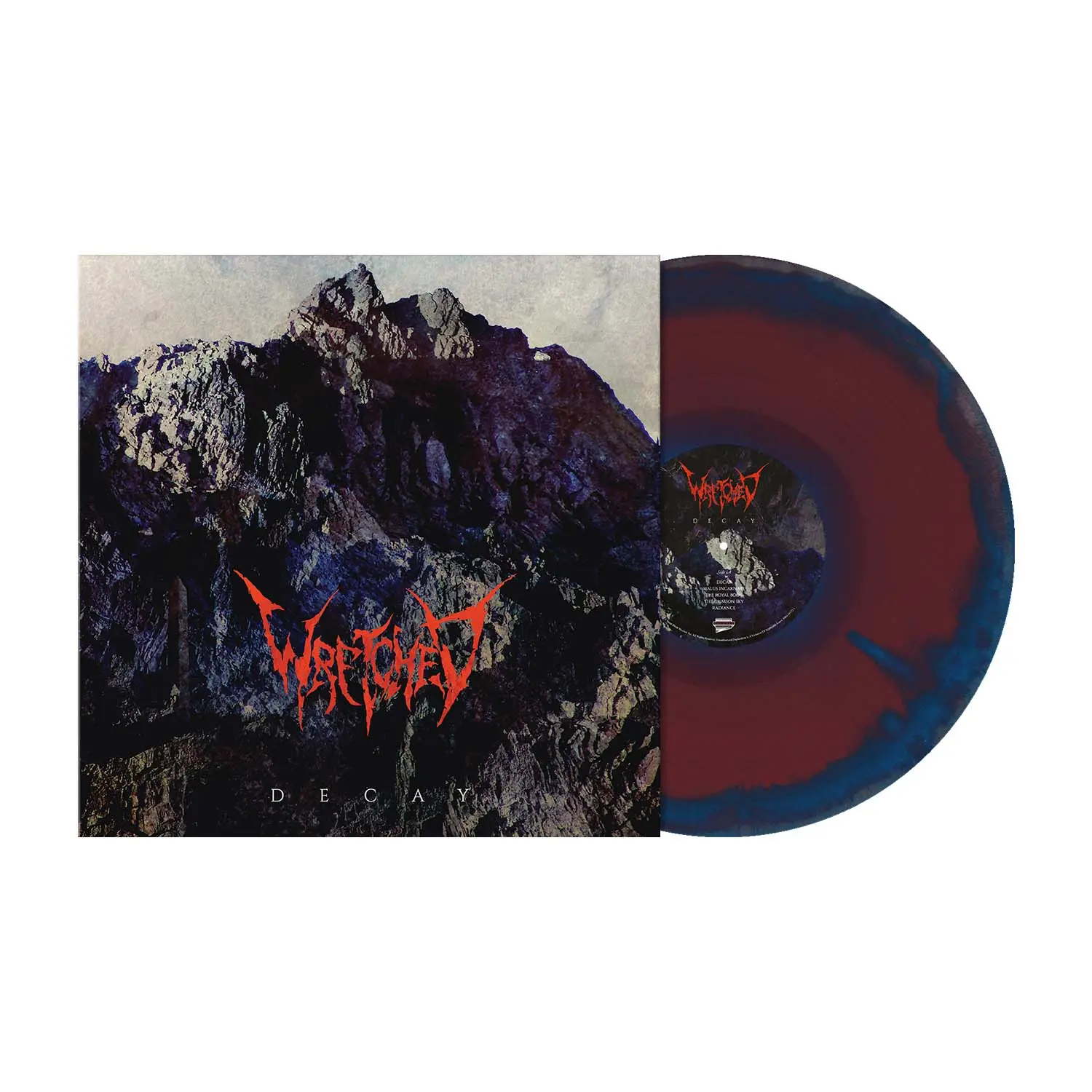 WRETCHED · Decay | THE TRUTH OXBLOOD BLUE SILVER LP (Progressive Metal/Death Metal Vinyl)