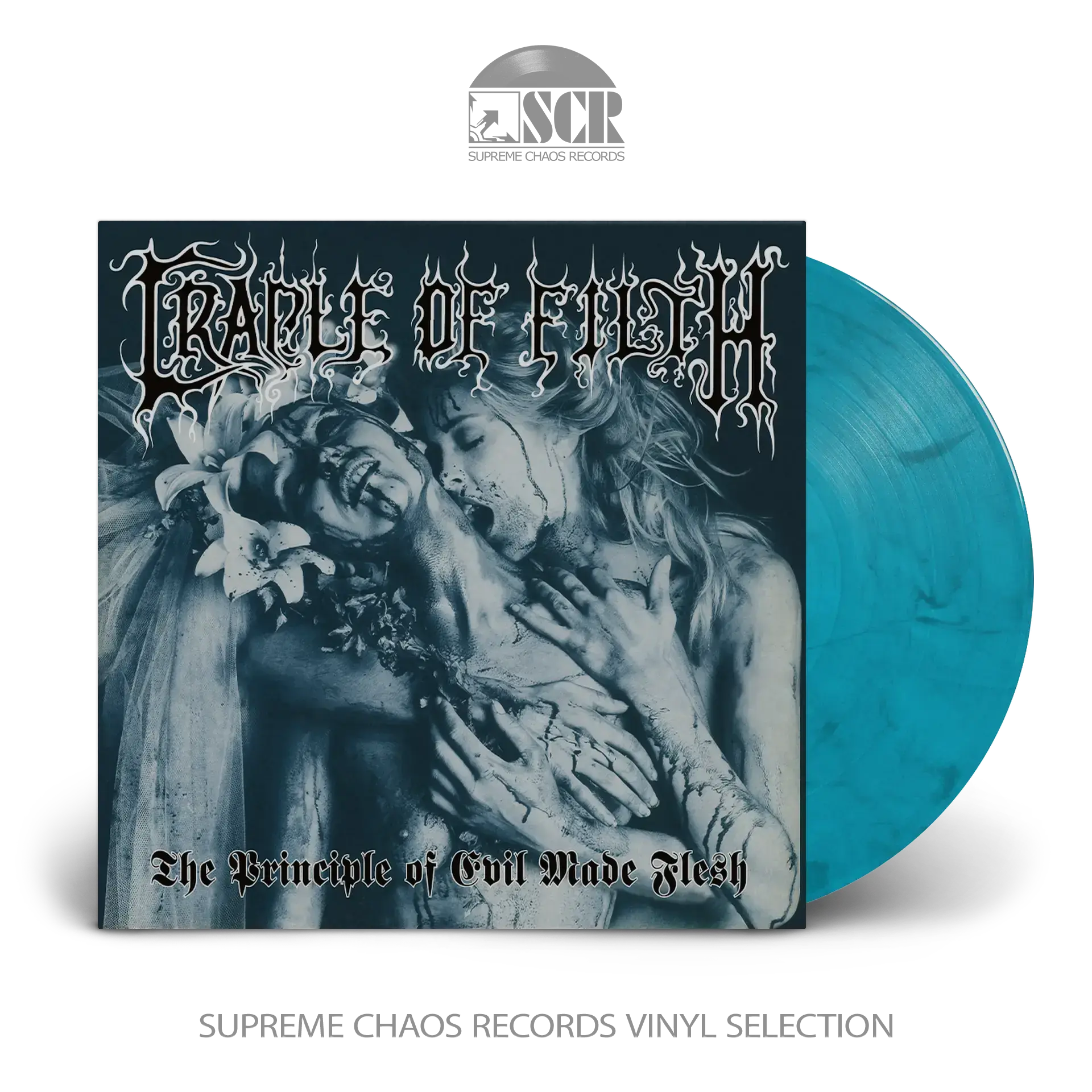 CRADLE OF FILTH - The Principle of Evil Made Flesh · SEA BUE/SILVER LP (Black Metal/Gothic Metal Vinyl)