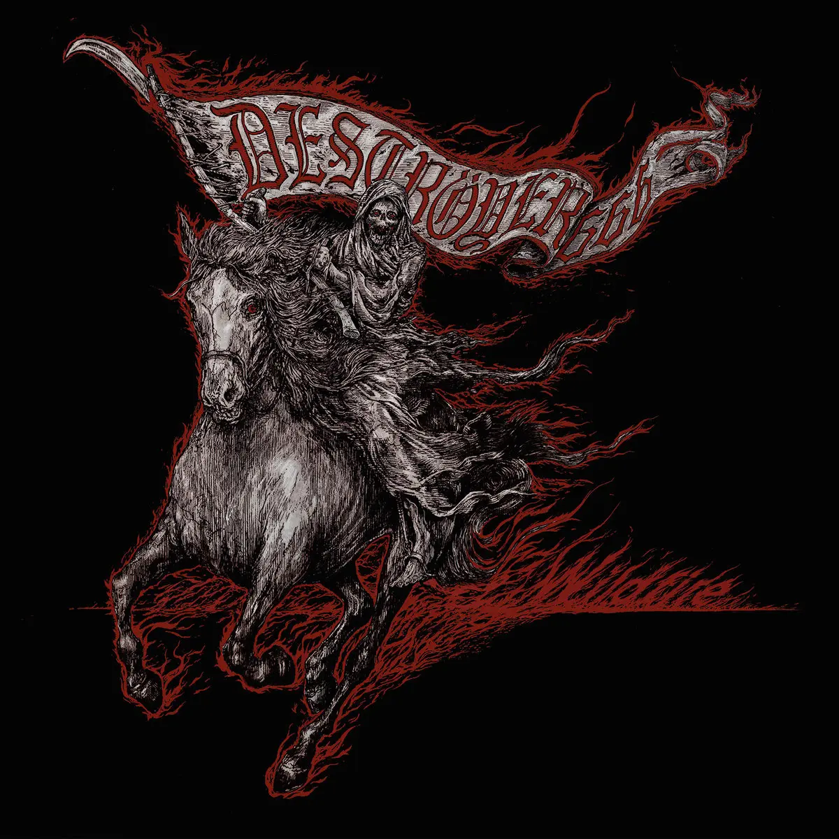 DESTRÖYER 666 · Wildfire (Pop-Up) | CLEAR LP (Black Metal Vinyl) · Picture 1