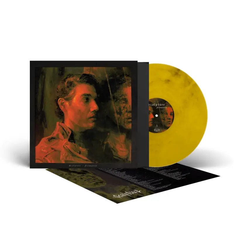 SCALPTURE · Feldwärts | CRYSTAL CLEAR/YELLOW/BLACK MARBLED LP (Death Metal Vinyl)