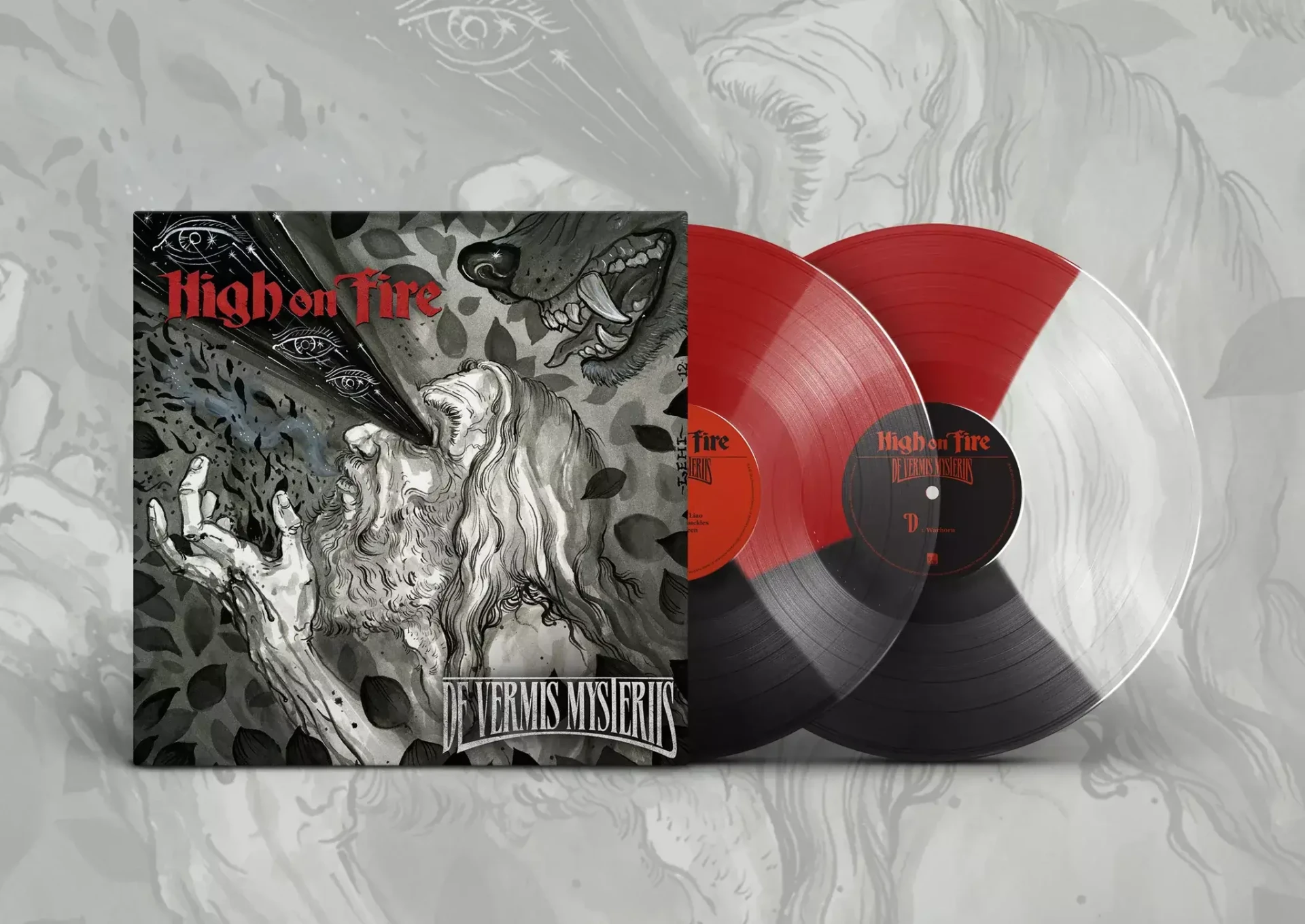 HIGH ON FIRE · De Vermis Mysteriis | GHOSTLY/CLEAR/RUBY DLP (Doom Metal Vinyl)