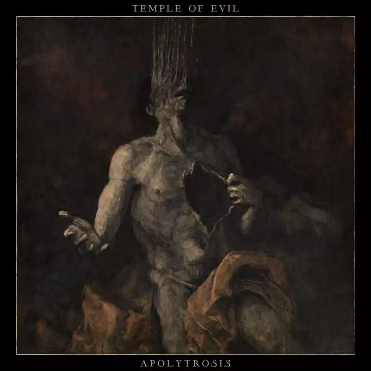 TEMPLE OF EVIL · Apolytrosis | RED/BLACK SPLATTER LP (Black Metal Vinyl) · Picture 1