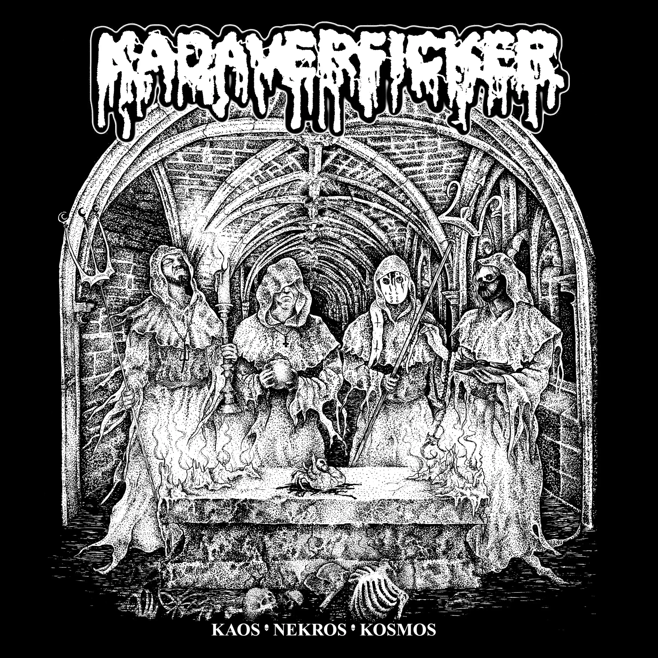 KADAVERFICKER - Kaos Nekros Kosmos · WHITE LP (Death Metal/Grindcore/Black Metal Vinyl) · Picture 1