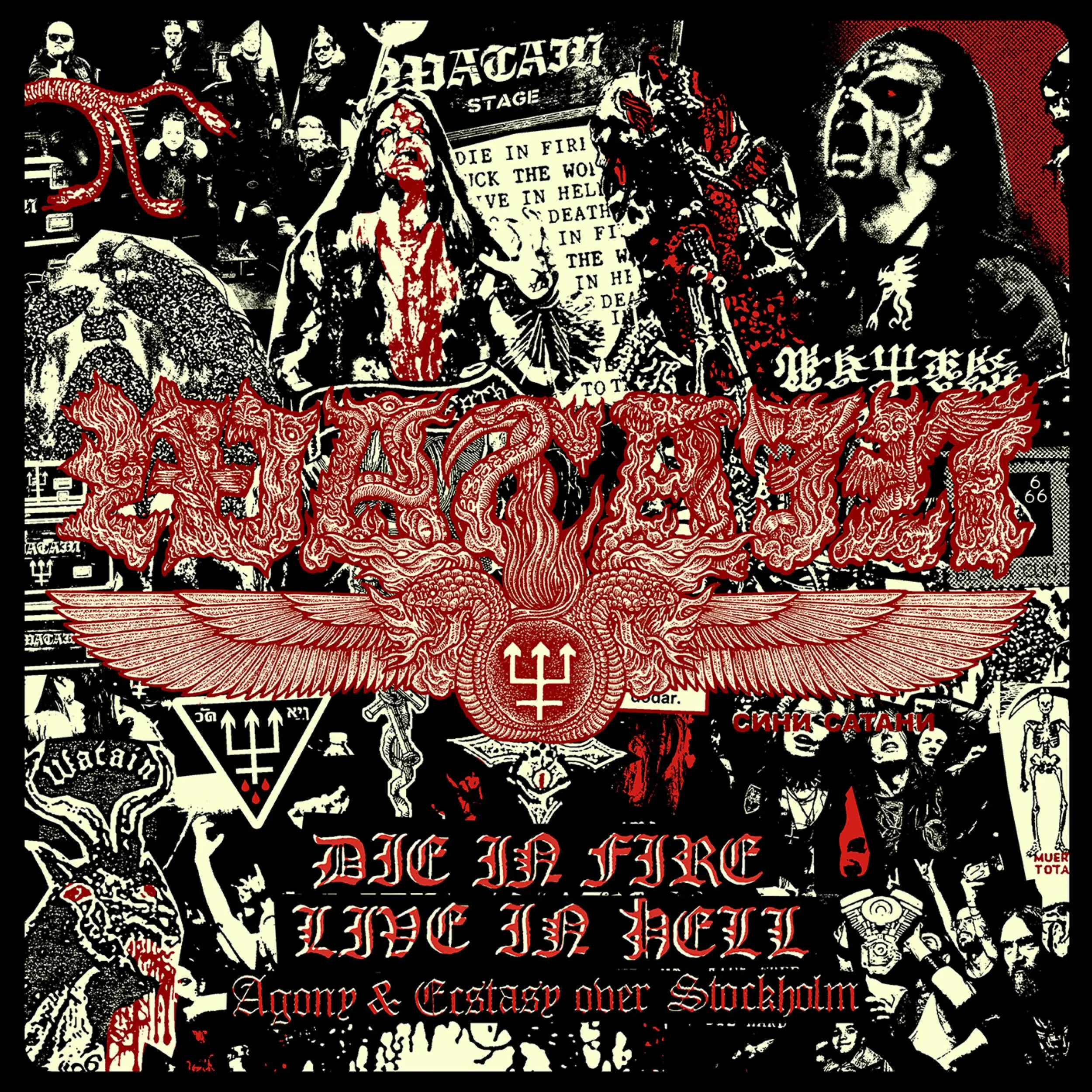 WATAIN · Die In Fire - Live In Hell | YELLOW/RED DLP (Black Metal Vinyl) · Picture 1