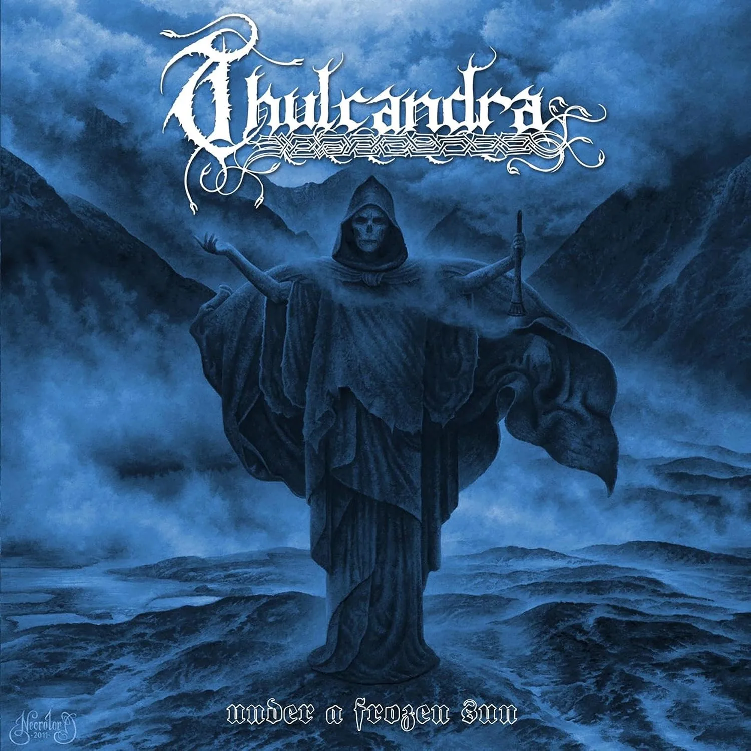 THULCANDRA · Under a Frozen Sun | WHITE BLUE BLACK MARBLED LP (Black Metal Vinyl) · Picture 1