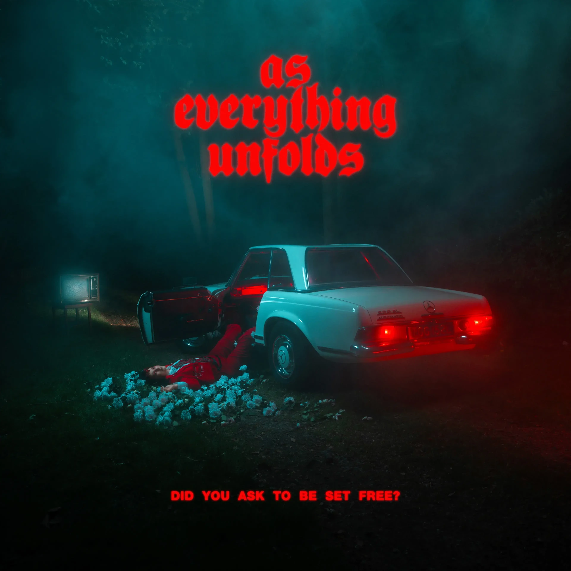 AS EVERYTHING UNFOLDS · Did You Ask To Be Set Free? | PETROL GREEN LP (Alternative Metal Vinyl) · Picture 1