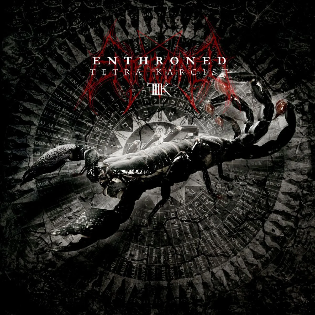 ENTHRONED · Tetra Karcist | WHITE LP (Black Metal Vinyl) · Picture 1