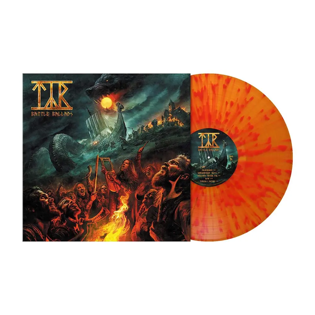 TYR · Battle Ballads | FLAME SPLATTER LP (Viking Metal Vinyl)