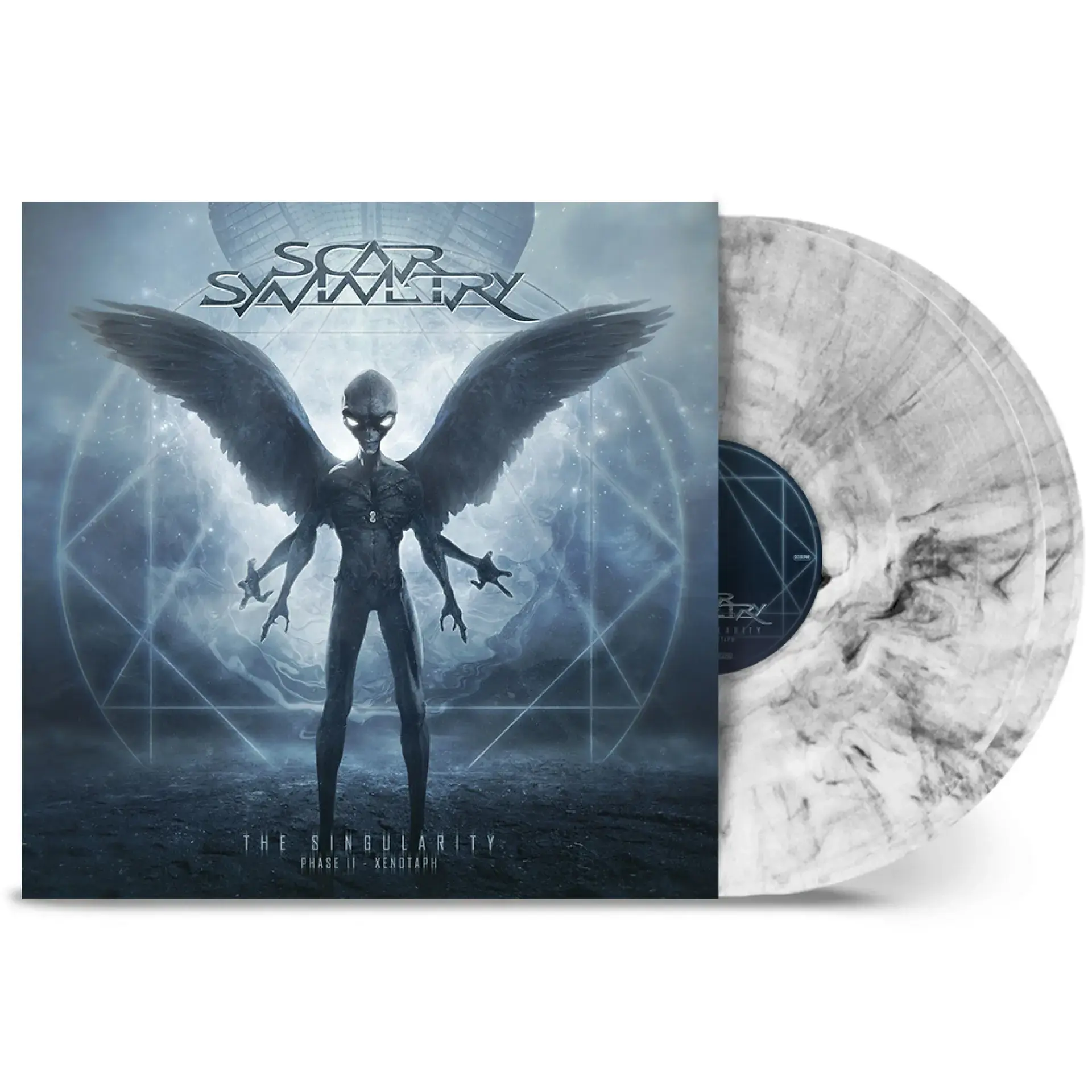 SCAR SYMMETRY · The Singularity Phase II - Xenotaph | WHITE/BLACK MARBLED 2LP (Melodic Death Metal Vinyl) · Picture 2