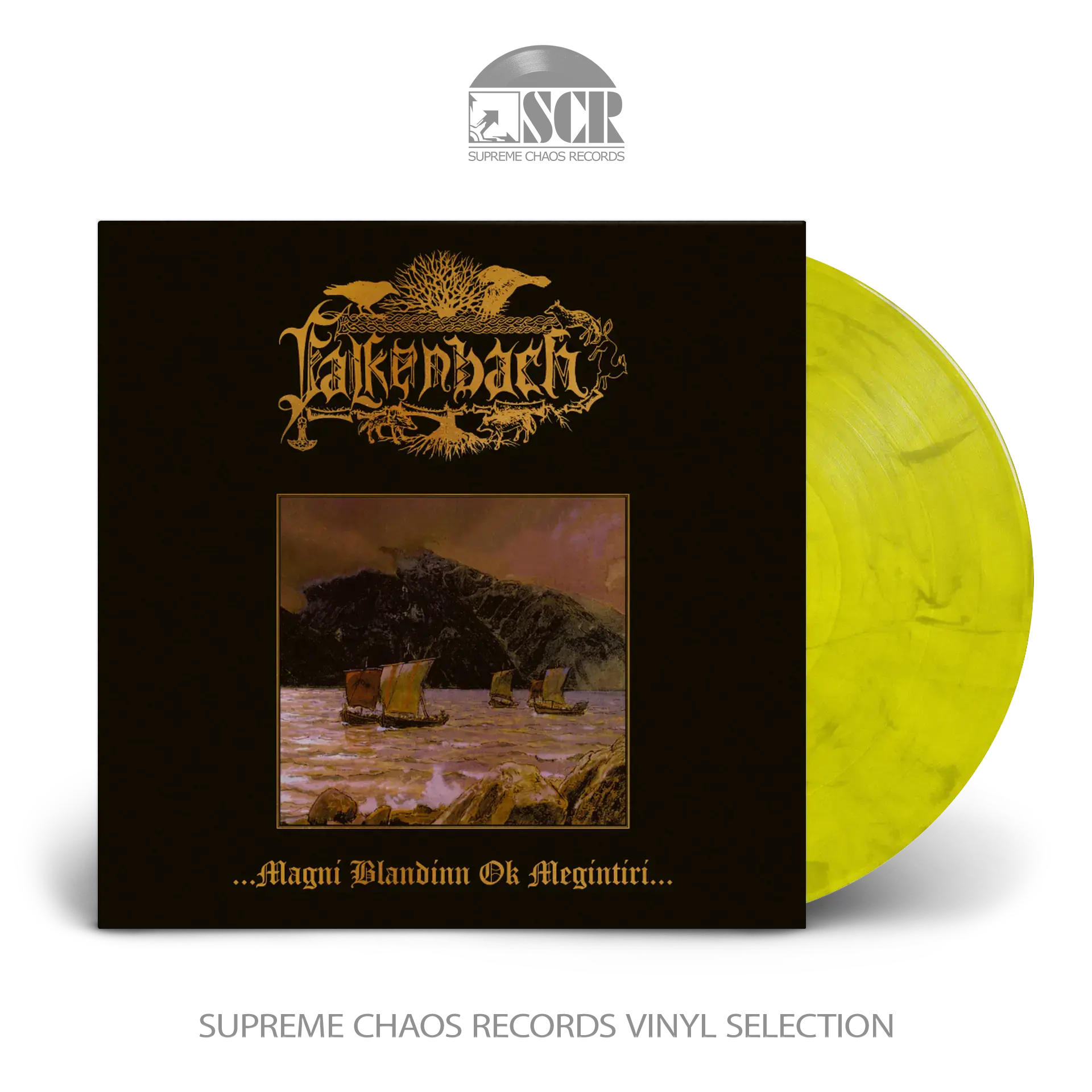 FALKENBACH · ...Magni Blandinn Ok Megintíri... | YELLOW/BLACK MARBLED LP (Black Metal/Folk Vinyl)