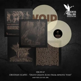 OBSIDIAN SCAPES · Death Chants Echo From Aphotic Void | TRANSPARENT SAND 2LP (Doom Metal Vinyl) · Picture 2
