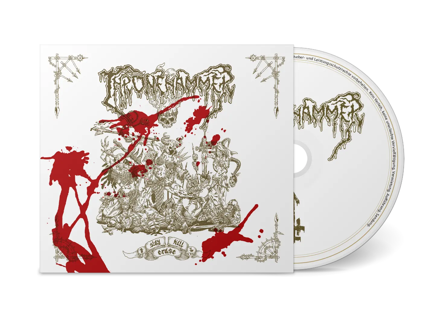 THRONEHAMMER - Slay | Kill | Erase [T-SHIRT+DIGIPAK CD] (Doom Metal/Epic Metal/Death Metal/Heavy Metal CDs) · Picture 2